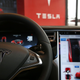 The console of a Tesla seen at a showroom in Red Hook, Brooklyn in 2016.
